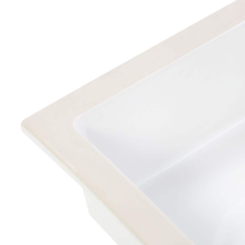 Kathryn White Rectangular Ceramic Undermount Bathroom Sink