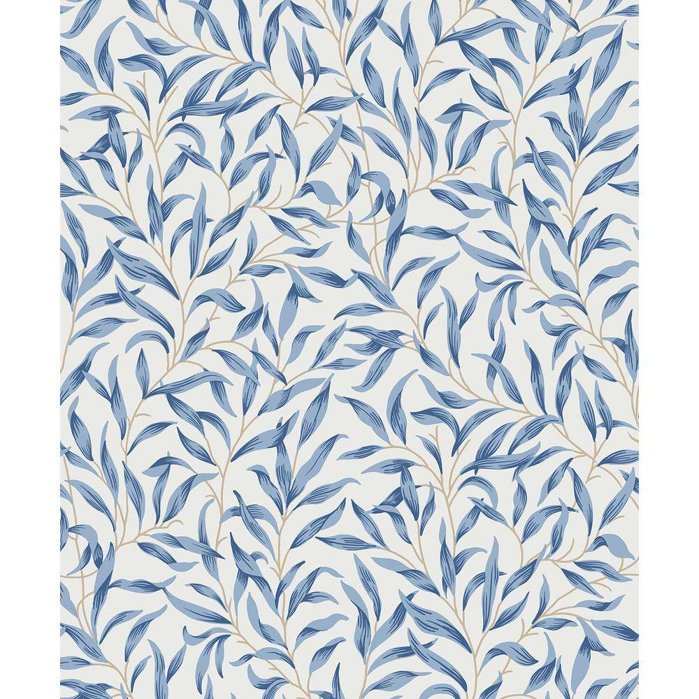 Blue Lake Botanical Peel and Stick Vinyl Wallpaper