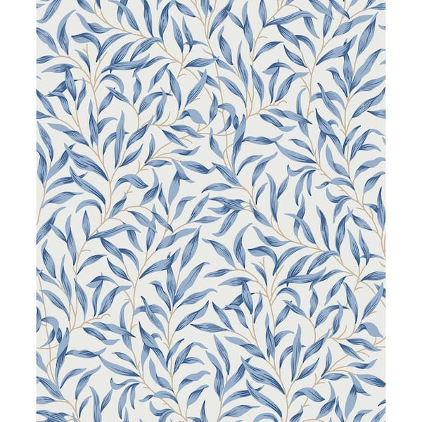 NextWall Blue Lake Willow Trail Vinyl Peel and Stick Wallpaper Roll (Covers 31.35 sq. ft.)