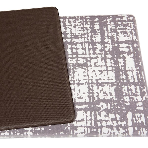 Contemporary Abstract Blue 18 in. x 47 in. Anti-Fatigue Standing Mat