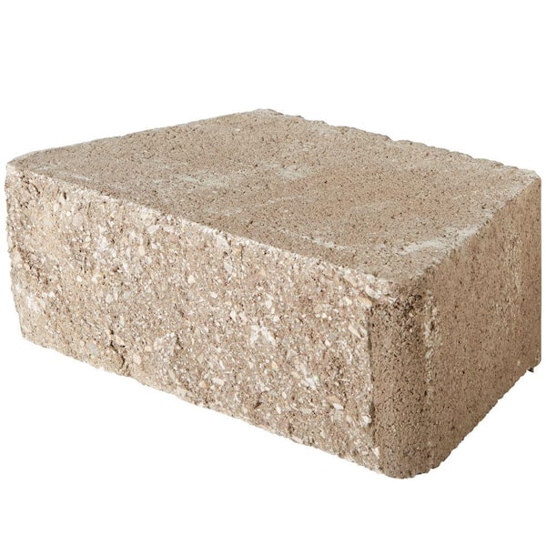 Pavestone RockWall Small 4 in. x 11.75 in. x 6.75 in. Pecan Concrete Retaining Wall Block (144 Pcs. / 46.5 sq. ft. / Pallet)