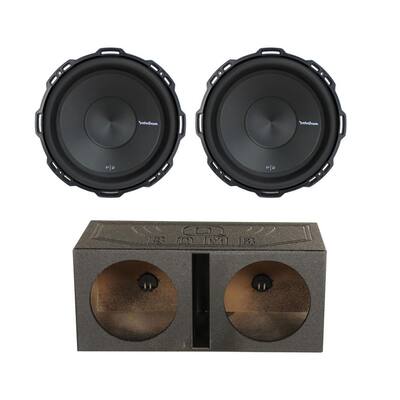 12 in. Subwoofer (2-Pack) and 12 in. Rhino Vented Subwoofer Enclosure
