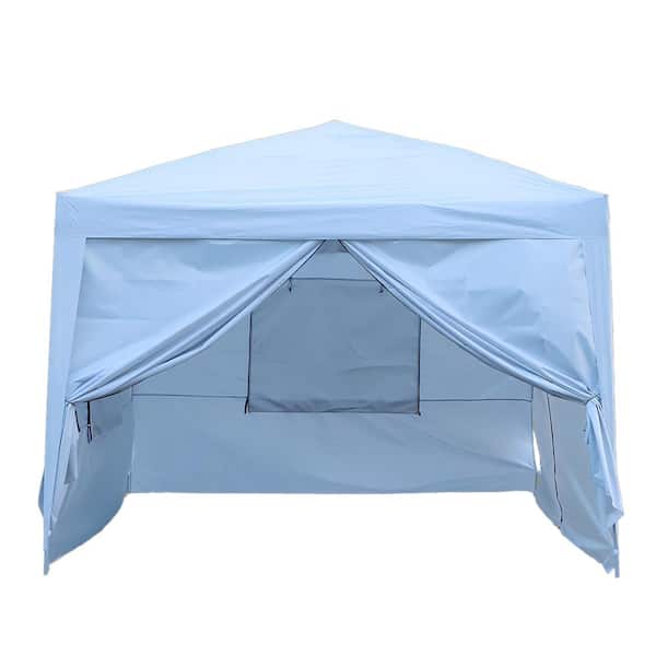 Unbranded 10 ft. x 10 ft. White Gazebo Pop-Up Canopy Tent with Removable Sidewall, Weight sand bag and Carry Bag