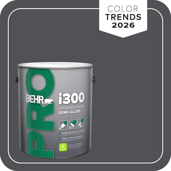 BEHR PRO 1 gal. #PPU18-01 Cracked Pepper Semi-Gloss Interior Paint