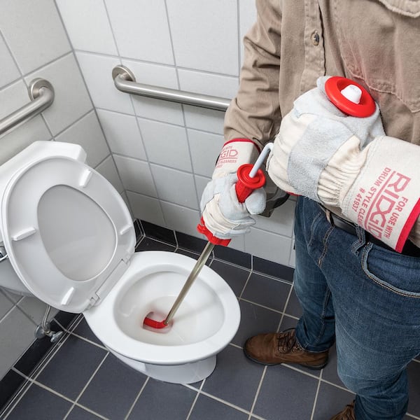 RIDGID 3 Ft Toilet Auger Cleaner Hand Crank Manual Kink Resistant Cleaning Cable 