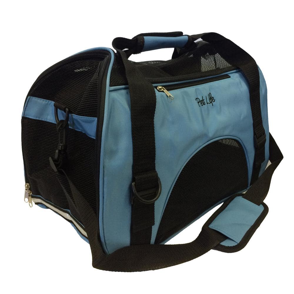 PET LIFE Airline Approved Altitude Force Sporty Zippered Fashion Pet Carrier