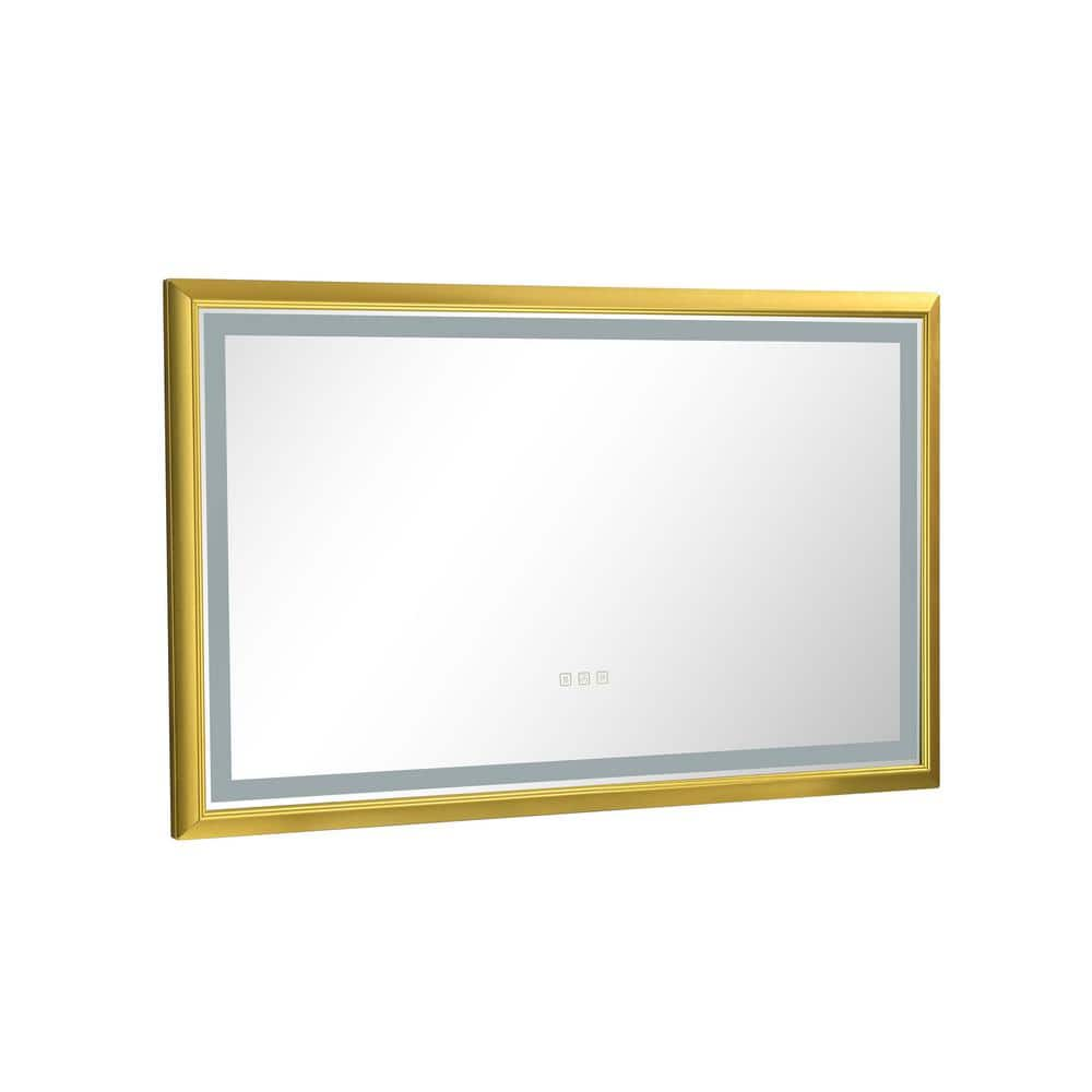 Tatahance 42 In W X 24 In H Large Rectangular Aluminium Framed   Silver Tatahance Vanity Mirrors W127264397 Z 64 1000 