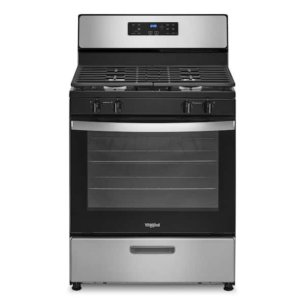 30 in. 4 Burner Freestanding Gas Range in. Stainless Steel