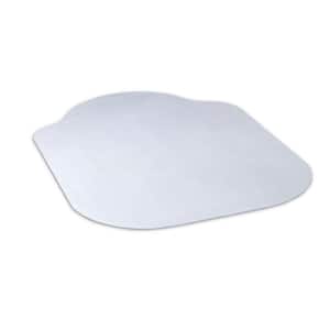 Evolve Modern Shape 36 in. x 48 in. Clear Office Chair Mat with Lip for Hard Floors
