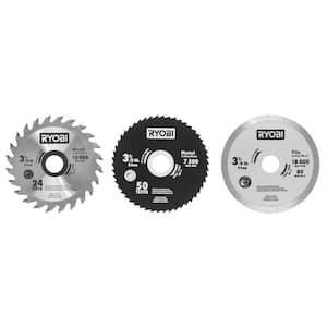 3-3/8 in. Multi-Material Plunge Saw Replacement Blade Set (3-Pack)