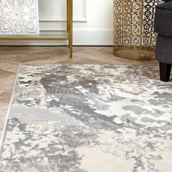 Natalya Vintage Gray 5 ft. x 8 ft. Area Rug
