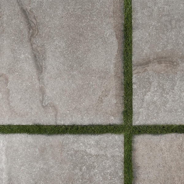 Dominion Slate Gray 23.62 in. x 23.62 in. Matte Limestone Look Porcelain Paver Tile (7.74 sq. ft./Case)