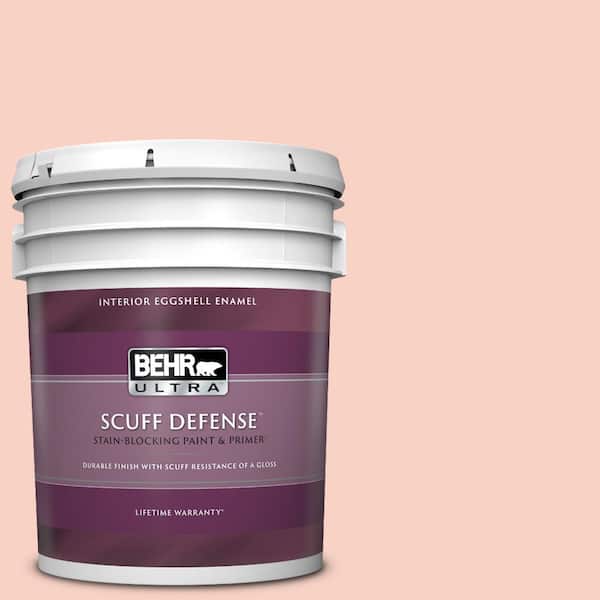 BEHR ULTRA 5 gal. #210C-2 Demure Pink Extra Durable Eggshell Enamel Interior Paint & Primer