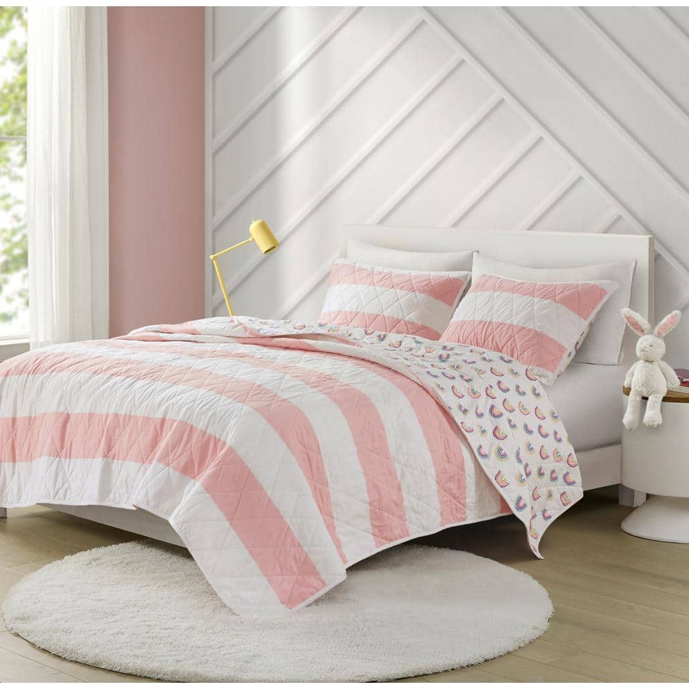 3pc Full/Queen Due South Cotton Quilt Set Pink - Scout Home