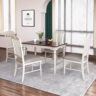 Kitchen Dining Room Furniture, Oregon Pine Dining Room Table And Chairs Set Of 4 White
