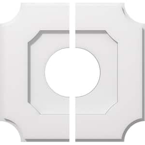 1 in. P X 8-1/4 in. C X 14 in. OD X 5 in. ID Locke Architectural Grade PVC Contemporary Ceiling Medallion, Two Piece