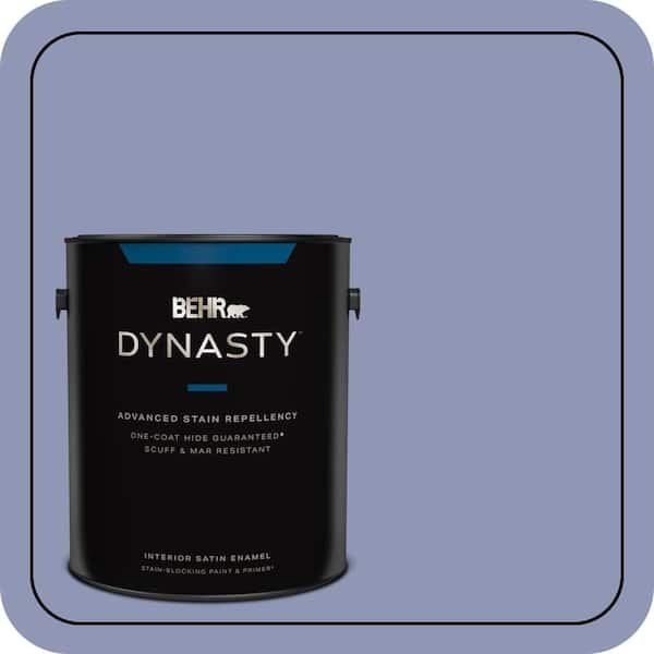 BEHR DYNASTY 1 gal. #S540-4 Vintage Ribbon One-Coat Hide Satin Enamel Interior Stain-Blocking Paint and Primer