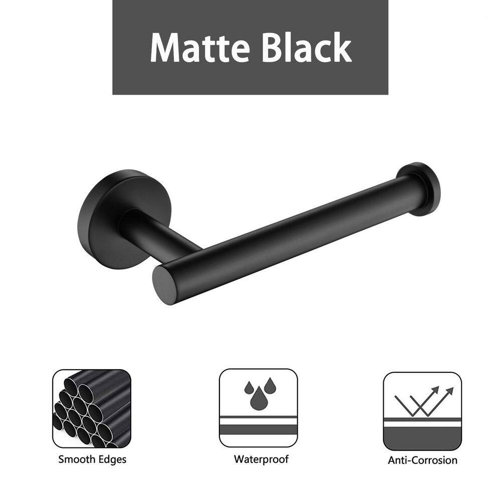 Matte Black Stainless Steel 3-Piece Bathroom Hardware Set