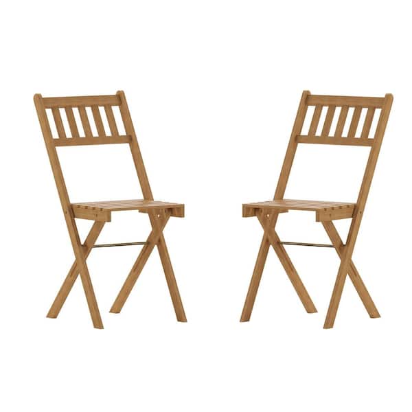 TAYLOR + LOGAN Natural Folding Chairs Set of 2