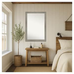 Grand Greywash Narrow 39.75 in. x 27.75 in. Non-Beveled Casual Rectangle Framed Wall Mirror