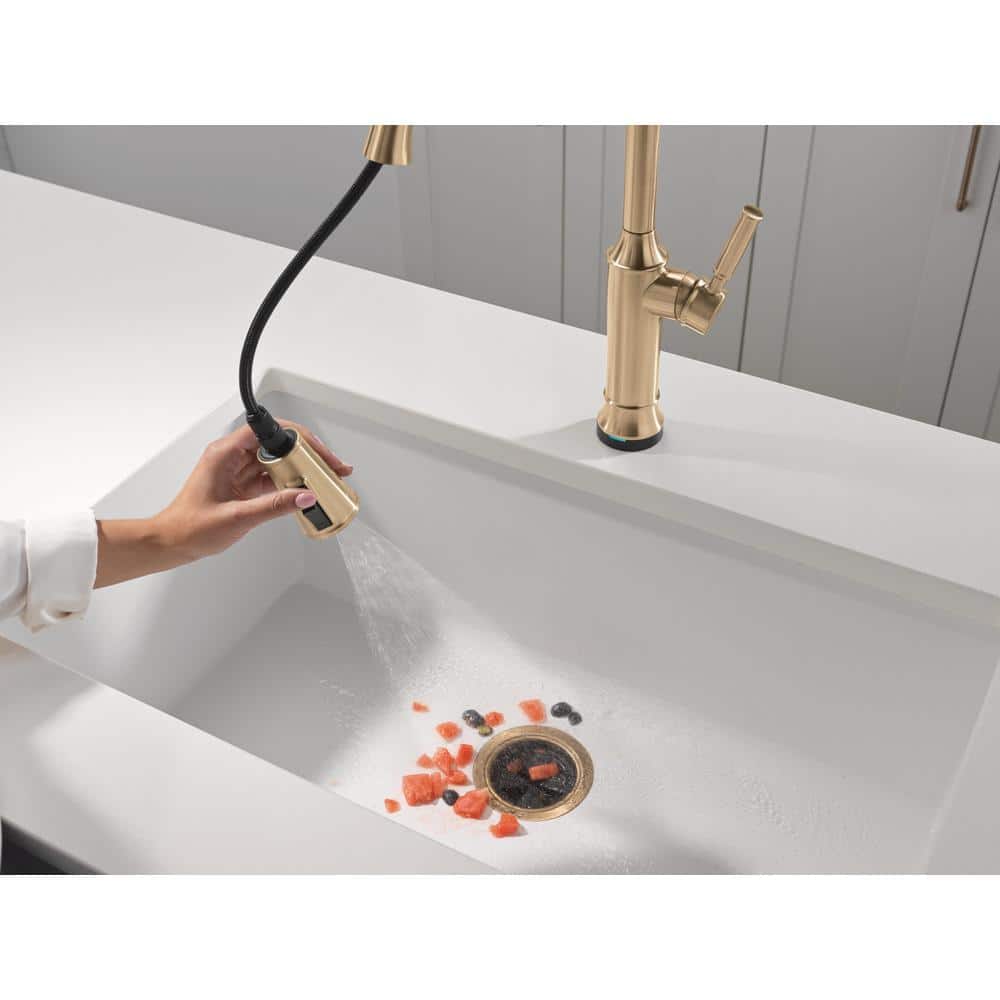 Renaldi Brushed Gold Touchless Pull-Down Kitchen Faucet