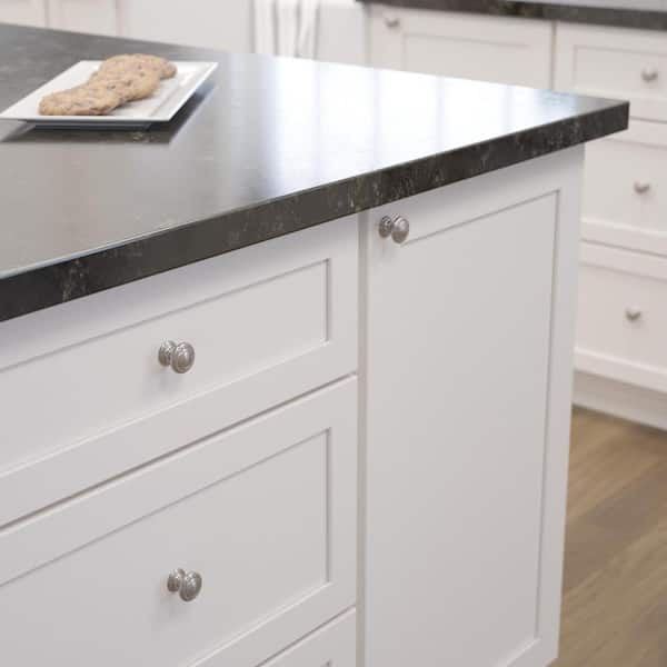 30-Pack Simple Double Ring 1-1/8 in. (29 mm) Classic Nickel Round Cabinet Knobs