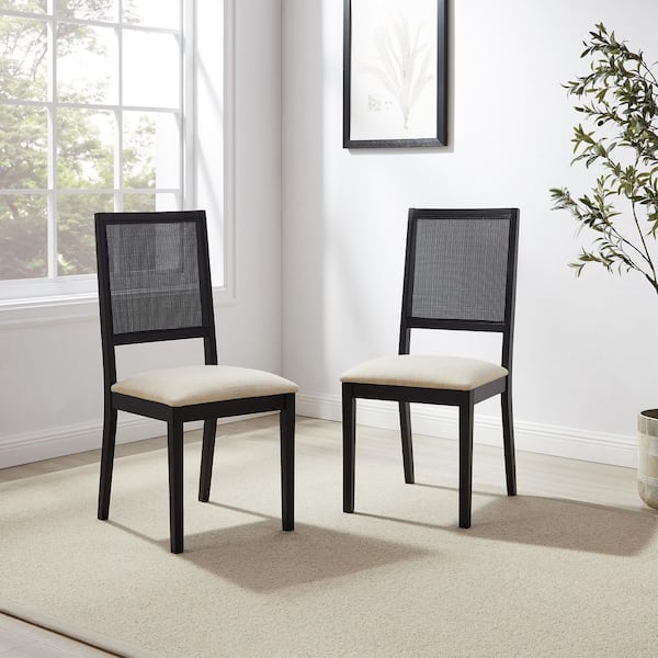 CROSLEY FURNITURE Greer Black Cushioned Dining Chair (Set of 2)