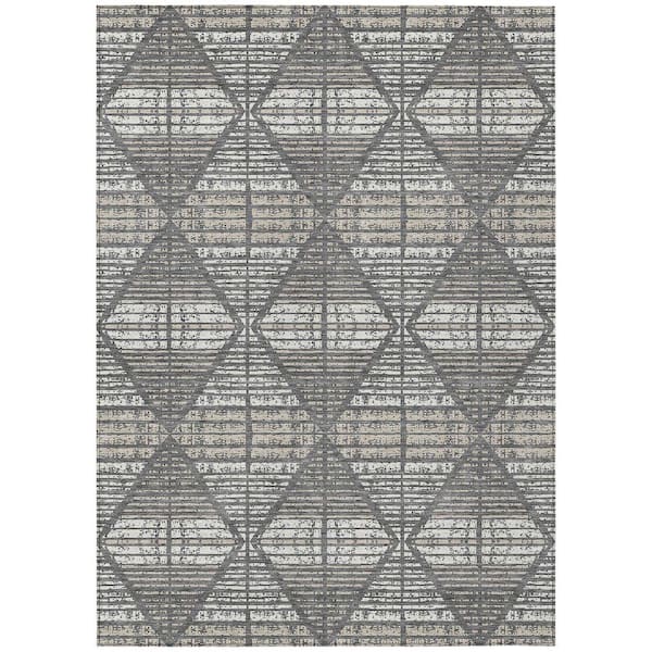Chantille Machine Washable Indoor/Outdoor Abstract ACN2672 Gray 10 ft. x 14 ft. Area Rug