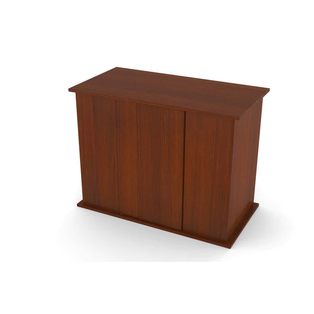 Serene Cherry Dark Wood Accent Cabinet with 2 Shelves