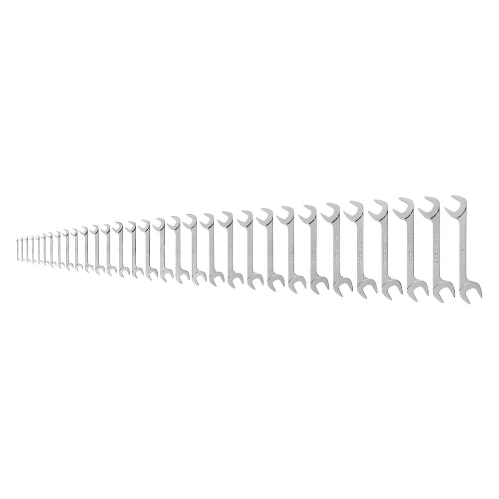 TEKTON 1/42 in. Angle Head Open End Wrench Set (31Piece) WAE90109