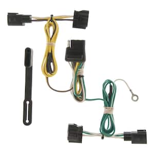 Custom Vehicle-Trailer Wiring Harness, 4-Way Flat Output, Select Jeep Wrangler TJ, Quick Electrical Wire T-Connector