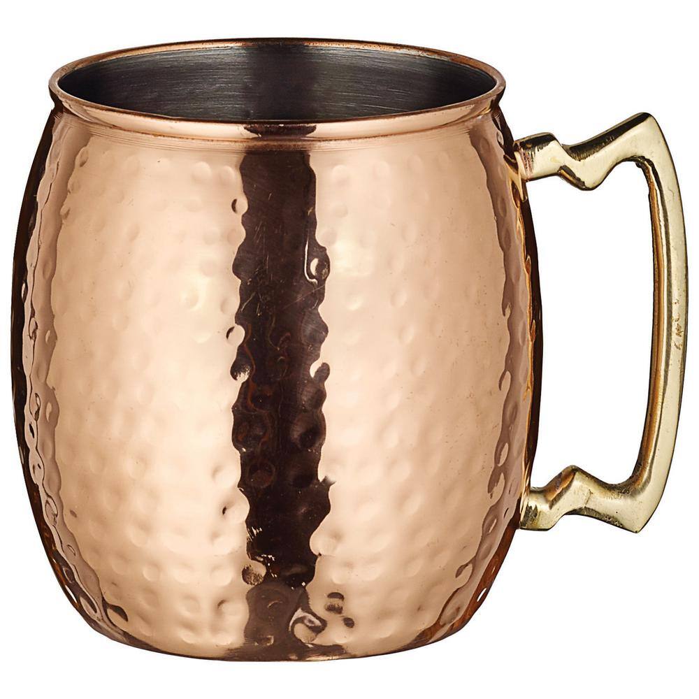 Winco 20 oz. Hammered Copper-Plated Mule Mug