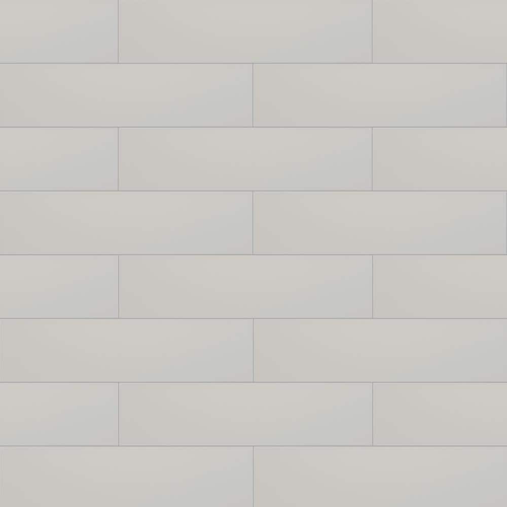Streamline Dorian Light Gray 4 in. x 16 in. Glossy Ceramic Wall Tile (10.39