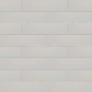 Streamline Dorian Light Gray 4 in. x 16 in. Glossy Ceramic Wall Tile (10.39 Sq. Ft./Case)