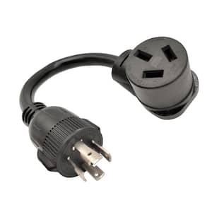 1 ft. 3-Wire 30 Amp 125/250-Volt 4 Prong Generator L14-30P to 50 Amp 3-Prong 10-50R Range/Oven Adapter Cord