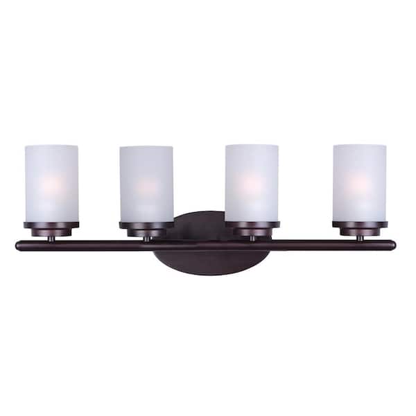 Corona 4-Light Oil Rubbed Bronze Bath Light Vanity