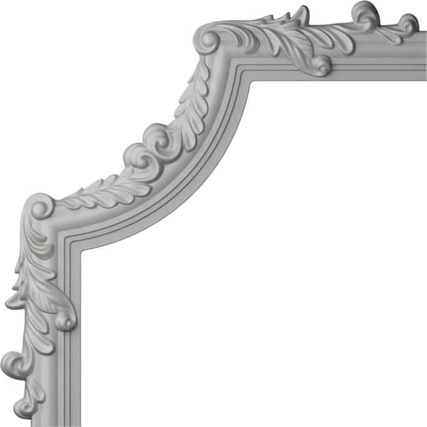 15 in. x 3/4 in. x 15 in. Urethane Hillsborough Panel Moulding Corner (Matches Moulding PML01X01HI)