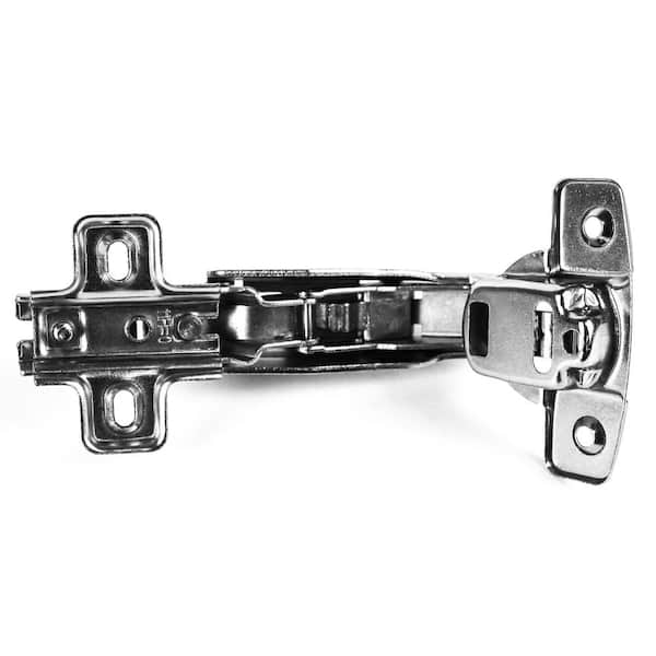 165-Degree 35 mm Full Overlay Frameless Cabinet Door Hinges with Installation Screws (5-Pairs)