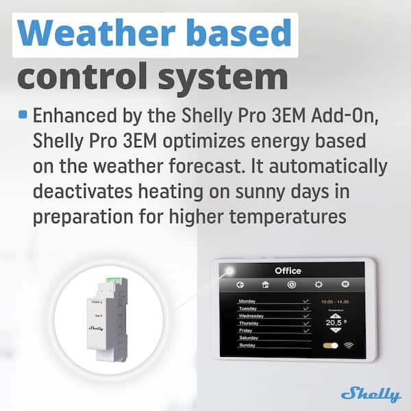 Shelly Pro 3EM Switch Add-On, Add-On For Shelly Pro 3EM, Dry