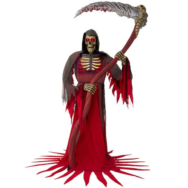 7 ft. Height Animated Grim Reaper Holding Giant Scythe
