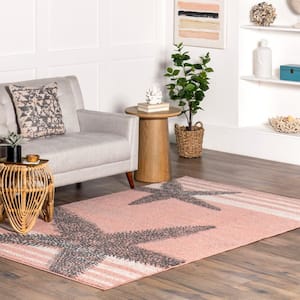 Thomas Paul Starfish and Striped Pink 9 ft. x 12 ft. Area Rug