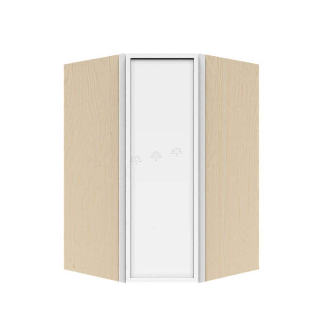 Slim Shaker Assembled 24 in. W x 36 in. H x 12 in. D Wall Diagonal Corner Kitchen Cabinet in White price history on PriceWatchPro