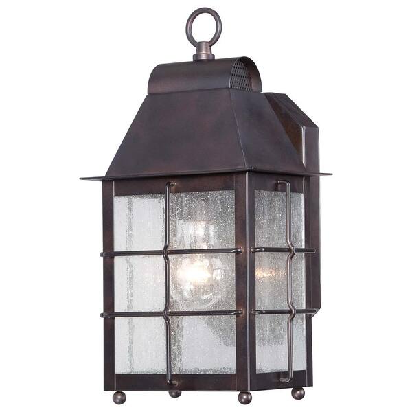 the great outdoors by Minka Lavery Willow Point 1-Light Chelesa Bronze Outdoor Wall Lantern Sconce