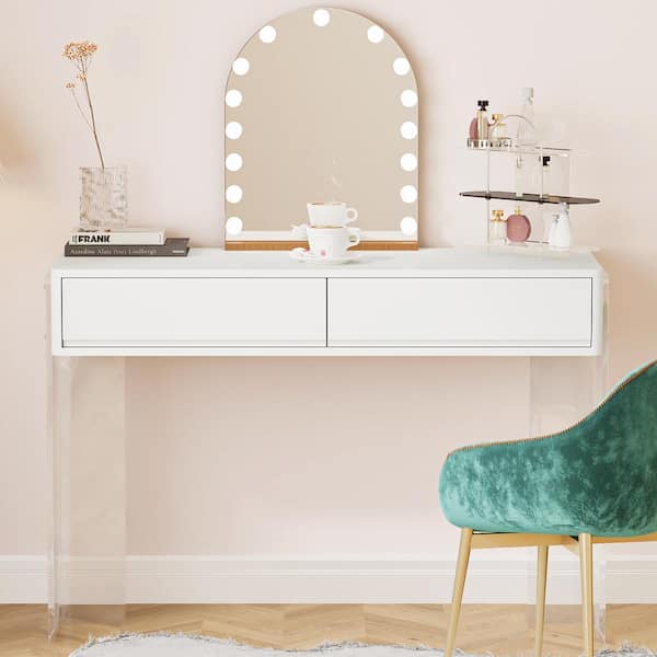 Acrylic vanity table 2024 with drawers