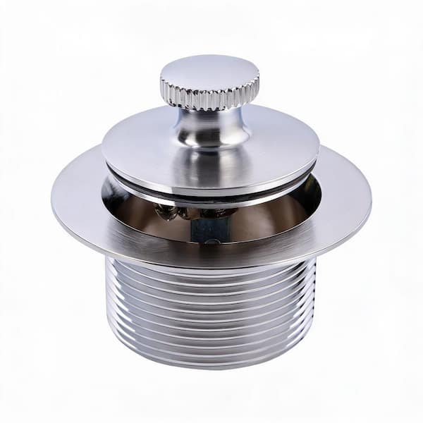 Supplygiant Lift and Turn Tub Drain Stopper, 1-1/2 Bathtub Drain Assembly, Polished Chrome Finish
