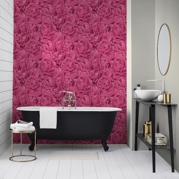 The Expert - Edy Wallpaper - Rose, 2'x12' Roll