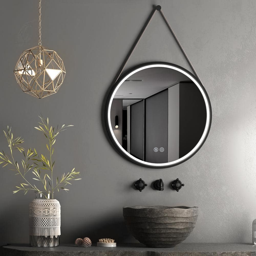 Cesicia 24 in. W x 24 in. H Round Framed Wall Mount Bathroom Vanity ...