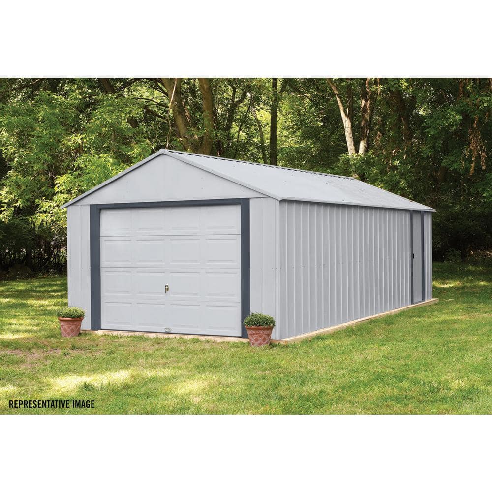 Murryhill 12' x 24' Gray Galvanized Steel Garage Kit