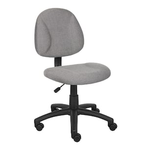 HomePRO 25 in. Wide Gray Armless Task Chair