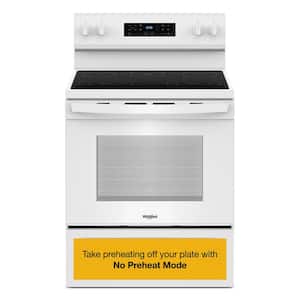 30 in. 5-Burner Elements Freestanding Electric Range in White with Dual Elements and No Preheat Mode